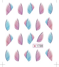 12Pack Snakeskin Colorful Sexy Leaf Pattern Water Decals Transfer Stickers on nails Nail Art Fingernails Decoration