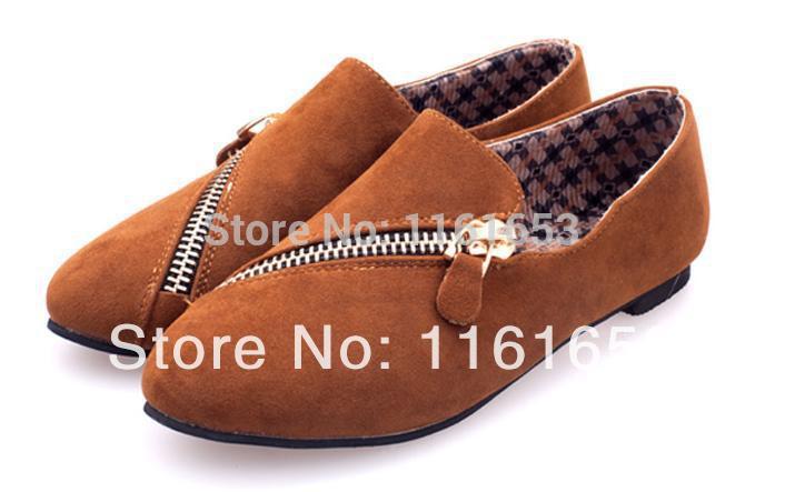 2014 Limited Special Offer Freeshipping Closed Toe Zip Solid Creepers Sapatos Femininos Women Shoes Retro Side