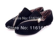 2014 Limited Special Offer Freeshipping Closed Toe Zip Solid Creepers Sapatos Femininos Women Shoes Retro Side