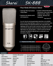 SK888 Better than BM700 Top Quality Professional Condenser Sound Studio Recording Microphone Karaoke Computer Wired Mic