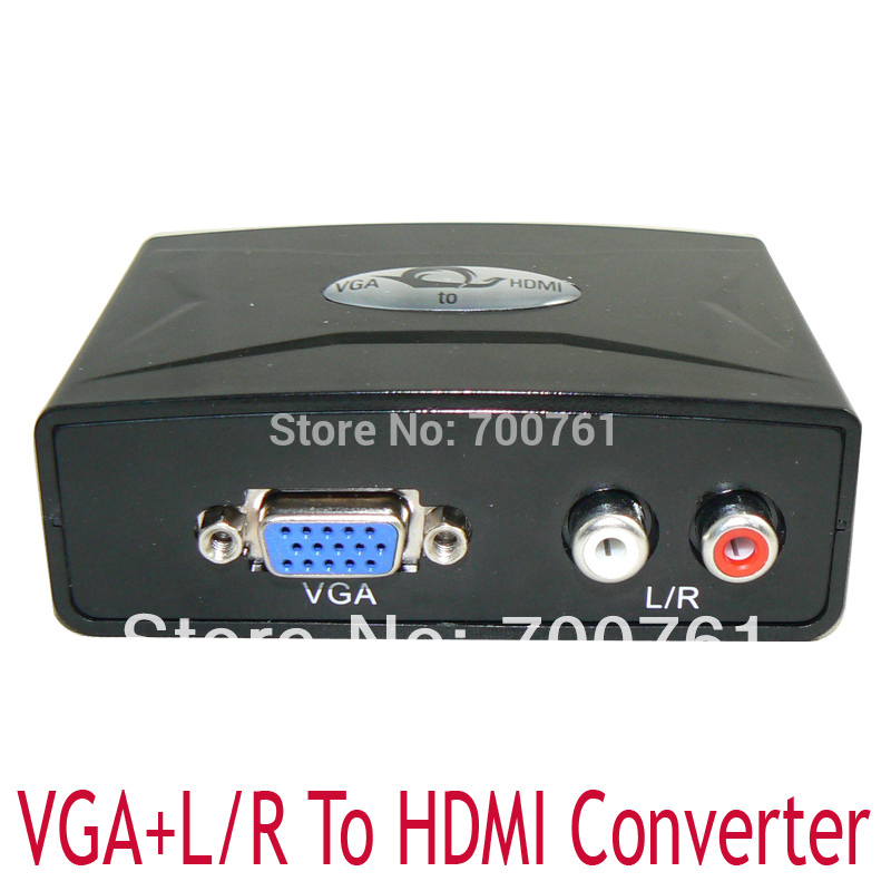 High Quality V 1.3 VGA Component Video + Audio (L/R) to HDMI Converter For HDTV DTV Free Shipping