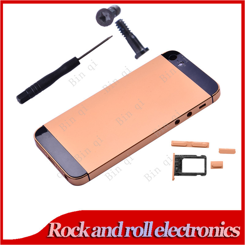 For Apple iPhone 5S Rose Gold Battery Cover Housing Assembly Middle ...
