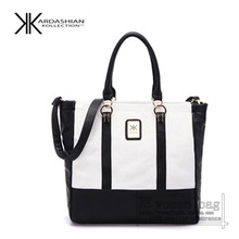 Kk Kardashian Kollection brand high grade ladies women bag short black and white one shoulder bag