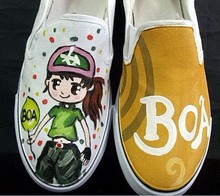 Canvas shoes graffiti shoes lovers shoes girls