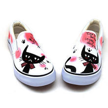 Hinggan low hand-painted shoes duomaomao pedal hand-painted canvas shoes casual shoes