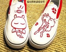 Hand-painted red TUZKI shoes lovers shoes
