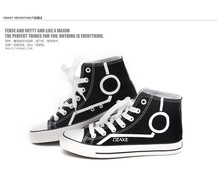 2013 luminous shoes japanese black luminous light emitting lovers canvas shoes