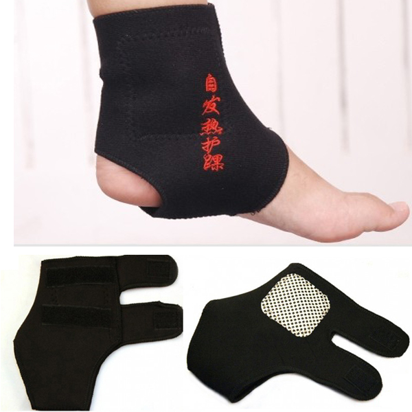 2Pairs Magnetic Therapy Spontaneous Self heating Ankle Brace Support Belt Foot Health Care