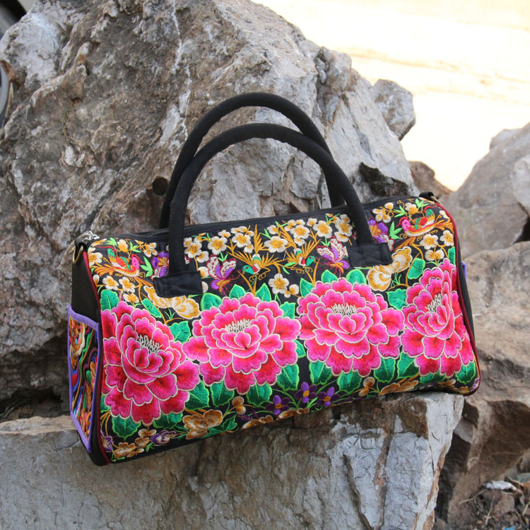 National trend embroidered bag bags double faced embroidery embroidered bag portable women s handbag messenger bag