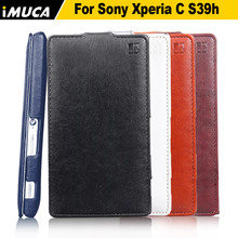 IMUCA Fashionable Phone Accessories For Sony Xperia C S39H Leather Case for Xperia C Flip Leather Case Cover free shipping