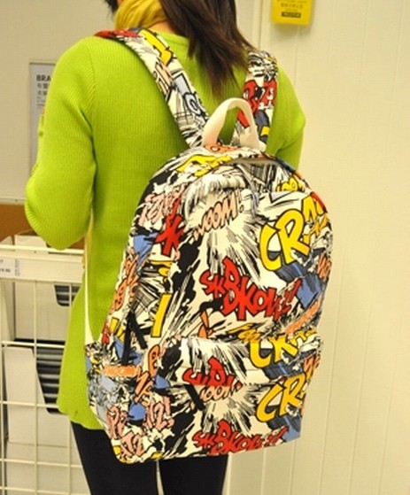 24 color HARAJUKU school bag student school bag preppy style cartoon canvas double shoulder bag travel