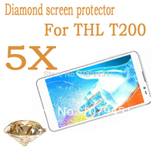 Free shipping!5pcs Diamond Sparkling screen protector for THL T200 6.0″Inch Octa Core mtk6592,THL T200 screen protective film