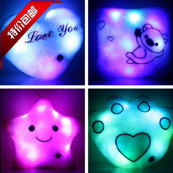 colorful dream of the love light music pillow cushion plush toy
