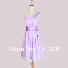 Bridesmaid dress bride short design champagne color sweetheart one shoulder dress