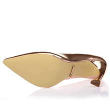 Gold high heeled shoes pointed toe women s single shoes high thin heels wedding nightclub shoes
