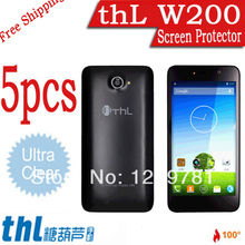 original phones THL W200 LCD film.5pcs smart phone THL W200 screen protector.mtk6589 screen protective film for THL W200