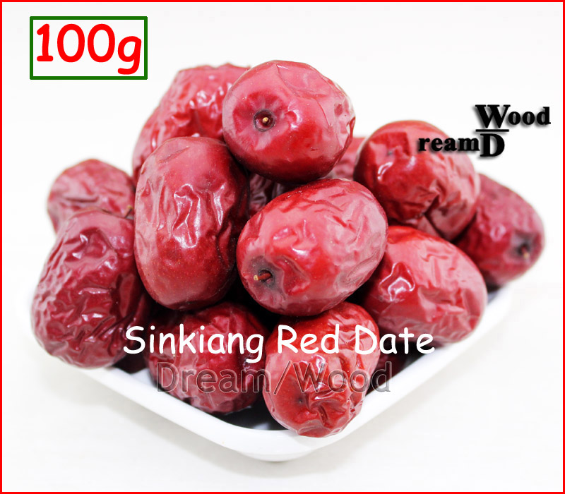 100g Premier Dried Red Dates Chinese Jujube Healthy Green Dried Fruit