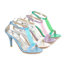 2014 Summer New Arrival Candy Color Sexy Peep Toe High Heel Sandals female size  34-39
