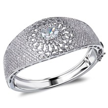 Wedding Jewelry Luxury elegant bracelet AAA Cubic Zirconia bangles Prong Setting Propose Marriage Present SA00685