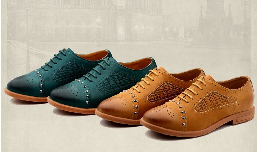 Free shipping Winter woman brand new genuine special round tie solid color flat shoes with genuine