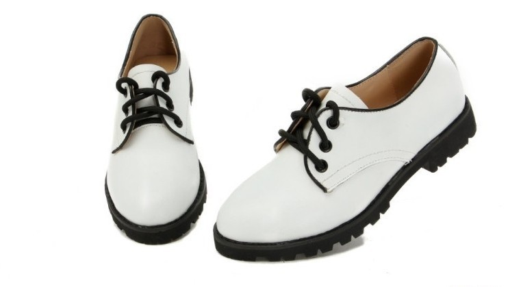 Free shipping Winter woman brand new authentic Special solid round tie in with genuine leather shoes