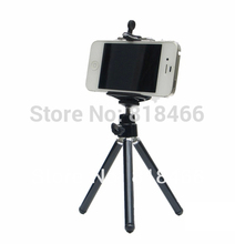 free shipping black min Tripod Stand+phone Holder Bracket Holder for Camera Mobile Phone Cellphone phone holder
