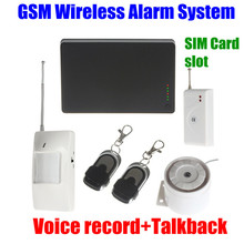 Wireless GSM Home security Alarms system SMS SIM Mobile Auto Dial BURGLAR INTRUDER W/ Pir door windows sensors detector Russian