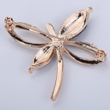 New Fashion Purple Gems Gold Plated Cute Butterfly Brooch Pin Jewelry Women