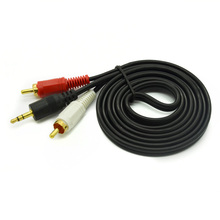 1.5M High quality Jack 3.5mm to 2 RCA audio cable adapter male to male cabo kabel for speaker Mp3 Mp4 ipod