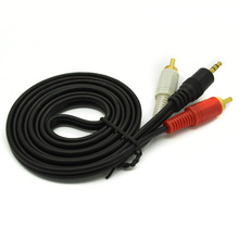 1 5M High quality Jack 3 5mm to 2 RCA audio cable adapter male to male