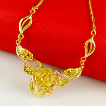 2014 New necklace! Wholesale Free shipping 24k gold necklace flower sharped necklace&pendant fashion woman jewlery A014