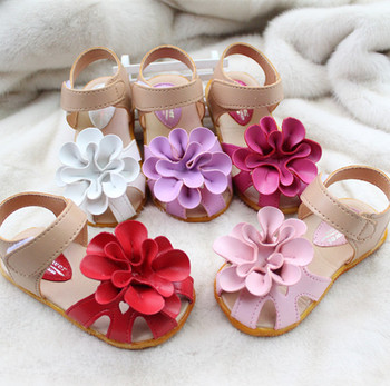 2015 лето богемия принцесса сандалии для девочек цветок детские sandalias детская одежда обувь детские тапочки первые ходунки