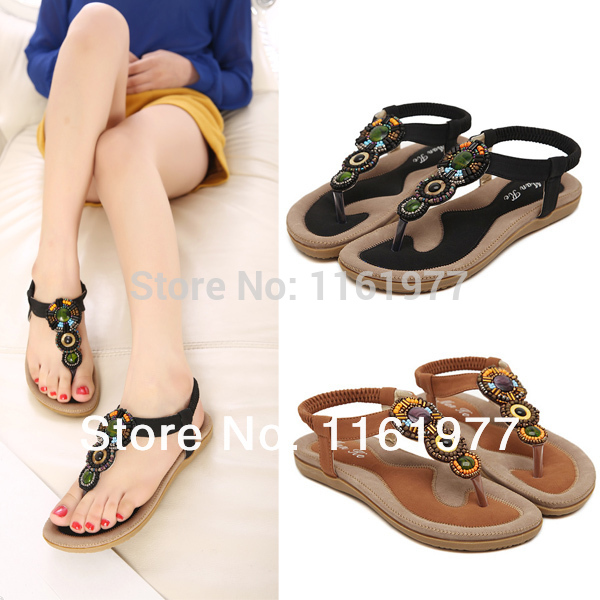 Slipper Sandles Sandals Anablela Size10 Women Sandle Anchor Sandals Comfortable Flat Flap Flop Female Sandles Rhinestone