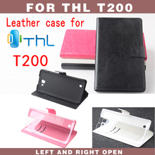 THL 200 CASE COVER  2014 New High Quality Genuine Filp Leather Cover Case THL T200 octa core mtk6592 SKIN Protective shell