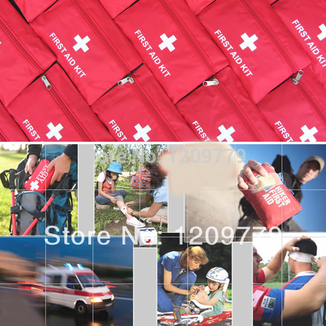 Emergency First Aid Kit Pouch Pack Travel Sport Rescue Medical Treatment Bag IA279 W