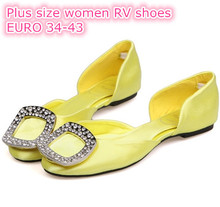 2014 Summer Fashion Rhinestone RV Decoration Plus Size Women’s Shoes 34-43 Diamond Wedding Shoes Free shipping