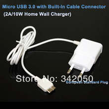 Micro USB 3 0 AC Home Wall Tavel Charger Euro Plug with 5 1V 2A Output