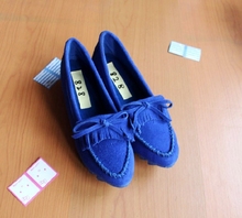 2014 Moccasins women’s elevator shoes flat scrub single shoes genuine leather tassel bow platform shoes