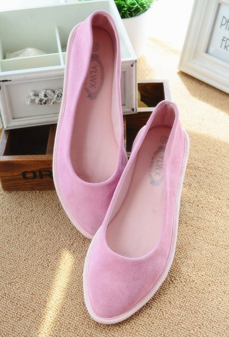 New arrival 2014 comfort flat nubuck cowhide flat heel single shoes shallow mouth women s genuine
