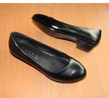 Black 2014 women’s leather work shoes round toe shoes comfortable plus size women’s shoes
