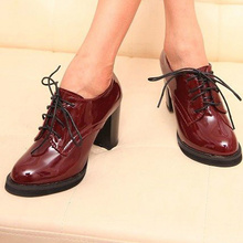 Autumn princess female thick heel single shoes high-heeled shoes women shoes fashion platform shoes women’s lacing shoes