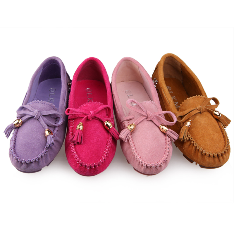2014 spring scrub genuine leather tassel bow Moccasins women s shoes flat single shoes maternity shoes
