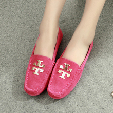 2014 spring and summer genuine leather loafers gommini female flat heel single shoes shallow mouth soft outsole flat maternity