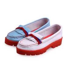2013 shallow mouth round toe genuine leather flat heel single shoes women’s shoes