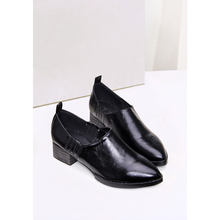 Fashion british style vintage fashion pointed toe thick heel shoes high-heeled shoes female low small leather