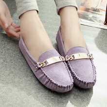 2014 spring fashion round toe flat-bottomed single shoes genuine leather flats loafers gommini maternity women’s slip-resistant
