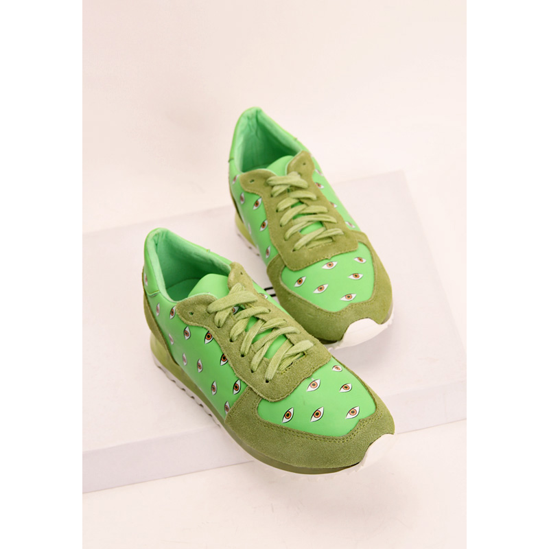 Fashion lacing sport shoes casual shoes pointed toe platform shoes sweet brief cowhide women s shoes