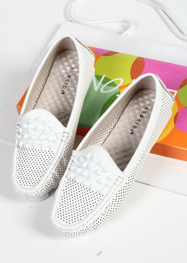 Fresh spring and summer cutout Moccasins soft outsole soft surface women s platform flat heel shoes