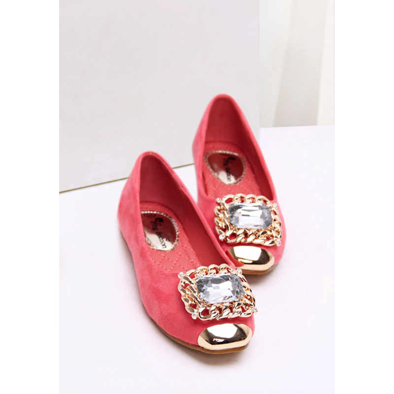 Vintage sweet all match flat heel velvet shoes low top square toe shoes shallow mouth rhinestone