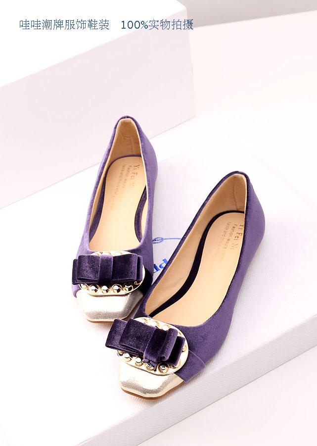 2014 sweet bow metal buckle square toe flats shoes wedding shoes red
